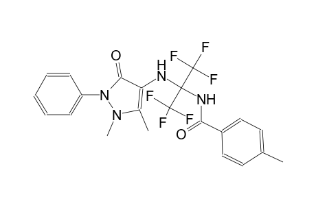 benzamide, N-[1-[(2,3-dihydro-1,5-dimethyl-3-oxo-2-phenyl-1H-pyrazol-4-yl)amino]-2,2,2-trifluoro-1-(trifluoromethyl)ethyl]-4-methyl-