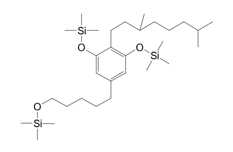 2-(3',7'-dimethyloctyl)-1,3-bis(trimethylsilyloxy)-5-[(5"-trimethylsilyloxy)pentylbenzene