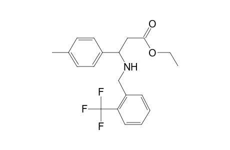 Ethyl 3-(4-methylphenyl)-3-{[2-(trifluoromethyl)benzyl]amino}propanoate
