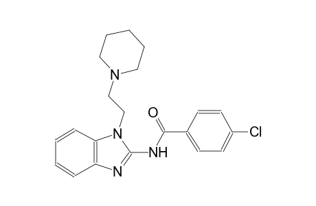 4-chloro-N-{1-[2-(1-piperidinyl)ethyl]-1H-benzimidazol-2-yl}benzamide