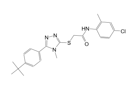 2-{[5-(4-tert-butylphenyl)-4-methyl-4H-1,2,4-triazol-3-yl]sulfanyl}-N-(4-chloro-2-methylphenyl)acetamide