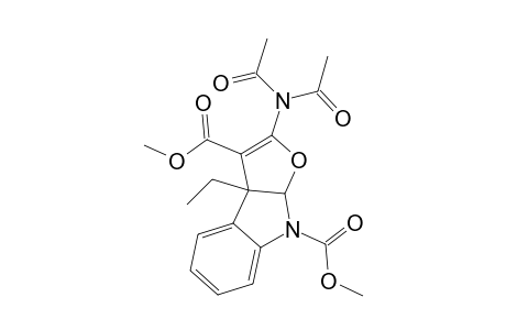 CIS-(+/-)-DIMETHYL-3A,8A-DIHYDRO-2-DIACETYLAMINO-3A-ETHYL-8H-FURO-[2,3-B]-INDOLE-3,8-DICARBOXYLATE