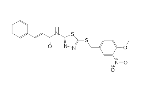 (2E)-N-{5-[(4-methoxy-3-nitrobenzyl)sulfanyl]-1,3,4-thiadiazol-2-yl}-3-phenyl-2-propenamide