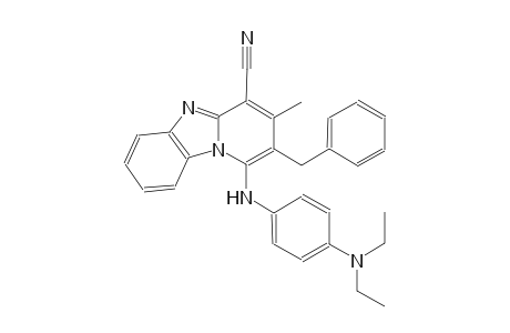 2-benzyl-1-[4-(diethylamino)anilino]-3-methylpyrido[1,2-a]benzimidazole-4-carbonitrile