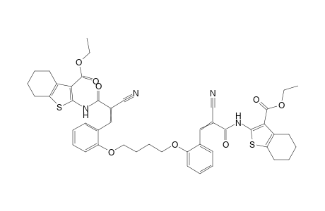 Diethyl 2,2'-({3,3'-[(butane-1,3-diylbis(oxy))bis(2,1-phenylene)]bis-(2-cyanoacryloyl)}bis(azanediyl))bis(4,5,6,7-tetrahydrobenzo[b]thiophene-3-carboxylate)