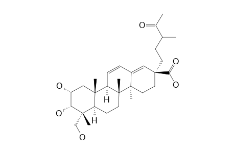 2-ALPHA,3-BETA,23-TRIHYDROXY-19-OXO-18,19-SECO-URS-11,13-(18)-DIEN-28-OIC_ACID