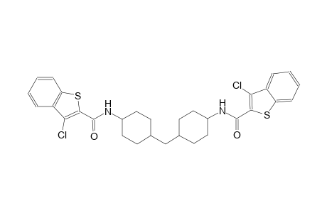 3-chloro-N-{4-[(4-{[(3-chloro-1-benzothien-2-yl)carbonyl]amino}cyclohexyl)methyl]cyclohexyl}-1-benzothiophene-2-carboxamide