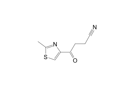 4-Thiazolebutanenitrile, 2-methyl-.gamma.-oxo-