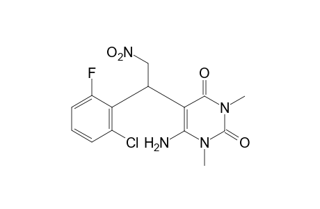 6-amino-5-[2-chloro-6-fluoro-alpha-(nitromethyl)benzyl]-1,3-dimethyluracil