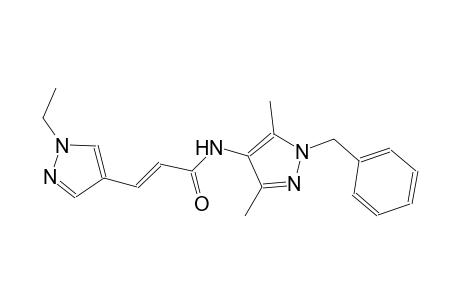 (2E)-N-(1-benzyl-3,5-dimethyl-1H-pyrazol-4-yl)-3-(1-ethyl-1H-pyrazol-4-yl)-2-propenamide
