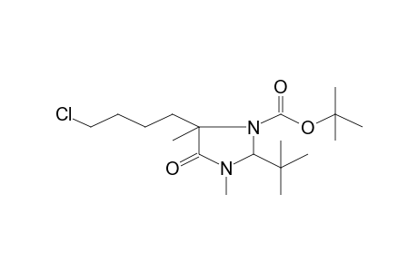 2-t-Butyl-5-(4-chlorobutyl)-3,5-dimethyl-4-oxoimidazolidine-1-carboxylic acid, t-butyl ester
