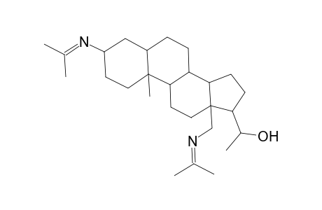 Pregnan-20-ol, 3,18-bis[(1-methylethylidene)amino]-, (3.beta.)-