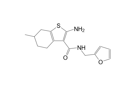 2-amino-N-(2-furylmethyl)-6-methyl-4,5,6,7-tetrahydro-1-benzothiophene-3-carboxamide