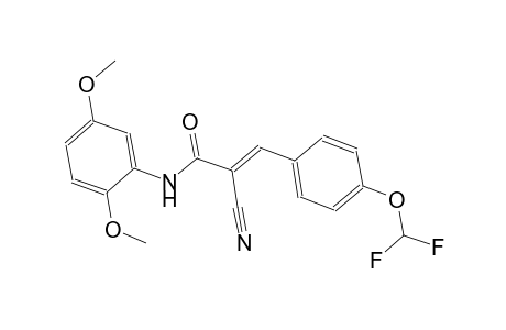 (2E)-2-cyano-3-[4-(difluoromethoxy)phenyl]-N-(2,5-dimethoxyphenyl)-2-propenamide