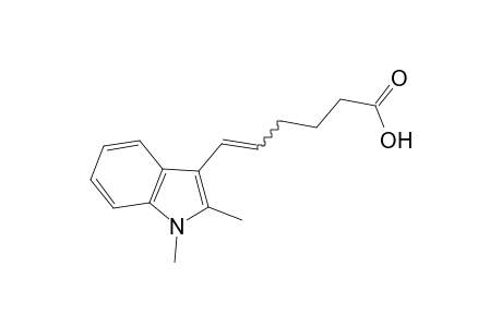 6-(1,2-dimethylindol-3-yl)-5-hexenoic acid