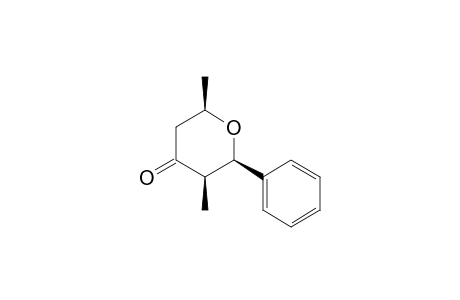 (2R,3R,6R)-2-Phenyl-3,6-dimethyltetrahydropyran-4-one