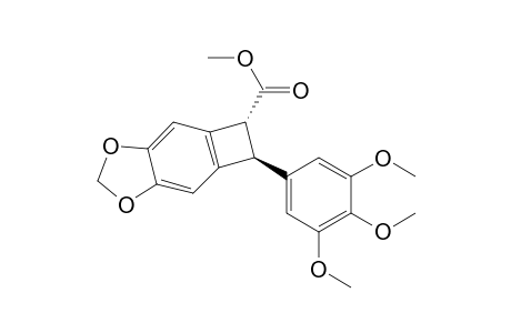 Methyl trans-5,6-dihydro-6-(3,4,5-trimethoxyphenyl)-cyclobuta(f)-1,3-benzodioxole-5-carboxylate