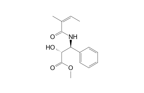 Methyl ester of [R-(R*,S*)]-.alpha.-hydroxy-.beta.-[(2-methyl-1-oxo-2-butenyl)amino]benzenepropanoic acid