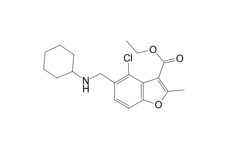 Ethyl 4-chloro-5-[(cyclohexylamino)methyl]-2-methyl-1-benzofuran-3-carboxylate