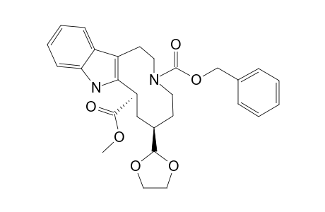 METHYL_3-BENZYLOXYCARBONYL-6-[2-(1,3-DIOXOLANYL)]-2,3,4,5,6,7,8,9-OCTAHYDRO-1-H-AZECINO-[5.4-B]-INDOLE-8-CARBOXYLATE