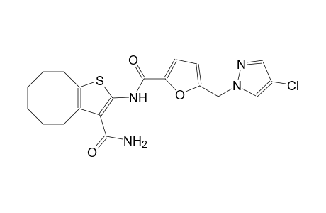 2-({5-[(4-chloro-1H-pyrazol-1-yl)methyl]-2-furoyl}amino)-4,5,6,7,8,9-hexahydrocycloocta[b]thiophene-3-carboxamide