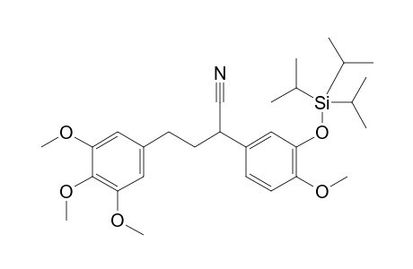 2-(4-methoxy-3-triisopropylsilyloxy-phenyl)-4-(3,4,5-trimethoxyphenyl)butanenitrile