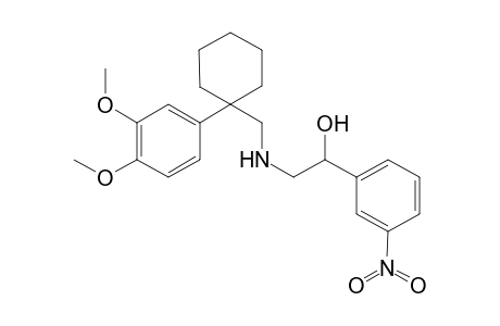 2-({[1-(3,4-dimethoxyphenyl)cyclohexyl]methyl}amino)-1-(3-nitrophenyl)ethanol