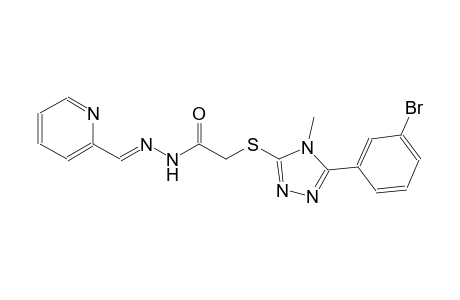 2-{[5-(3-bromophenyl)-4-methyl-4H-1,2,4-triazol-3-yl]sulfanyl}-N'-[(E)-2-pyridinylmethylidene]acetohydrazide