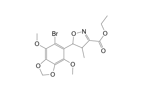 3-isoxazolecarboxylic acid, 5-(6-bromo-4,7-dimethoxy-1,3-benzodioxol-5-yl)-4,5-dihydro-4-methyl-, ethyl ester