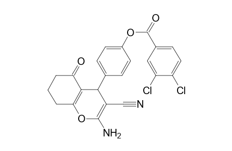 3,4-Dichloro-benzoic acid 4-(2-amino-3-cyano-5-oxo-5,6,7,8-tetrahydro-4H-chromen-4-yl)-phenyl ester