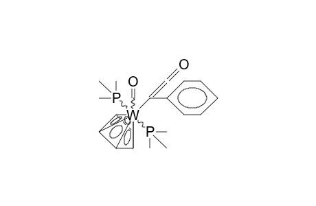 Carbonyl-(.eta./5/-cyclopentadienyl)-(2-oxo-1-phenyl-vinyl)-bis(trimethylphosphine) tungsten