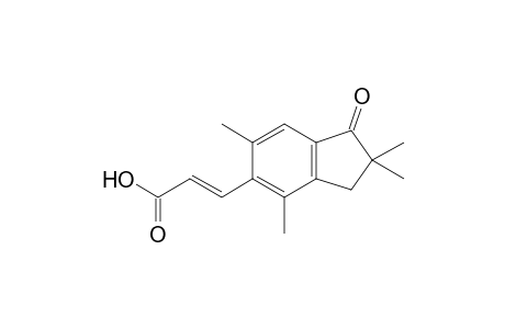 E-2,3-Dihydro-2,2,4,6-tetramethyl-1H-inden-1-one-5-propenoic acid