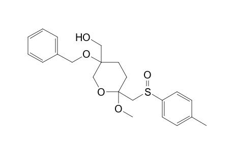 (Rs)-5-Benzyloxy-5-hydroxymethyl-2-methoxy-2-(p-toluenesulfinylmethyl)tetrahydropyran