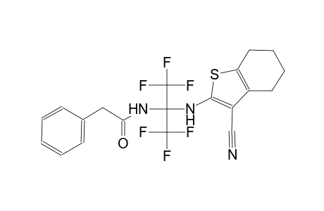N-[1-[(3-cyano-4,5,6,7-tetrahydro-1-benzothien-2-yl)amino]-2,2,2-trifluoro-1-(trifluoromethyl)ethyl]-2-phenylacetamide