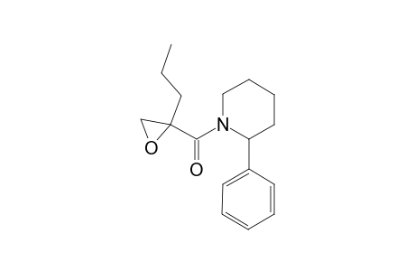 2-Phenyl-3'-propyl-3'-(piperidinylamido)oxirane