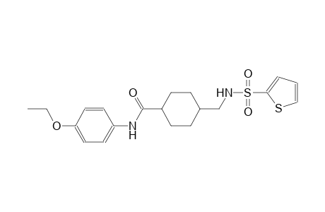 N-(4-ethoxyphenyl)-4-{[(2-thienylsulfonyl)amino]methyl}cyclohexanecarboxamide