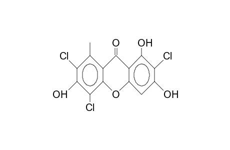 9H-Xanthen-9-one, 2,4,7-trichloro-3,6,8-trihydroxy-1-methyl-