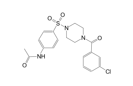 acetamide, N-[4-[[4-(3-chlorobenzoyl)-1-piperazinyl]sulfonyl]phenyl]-
