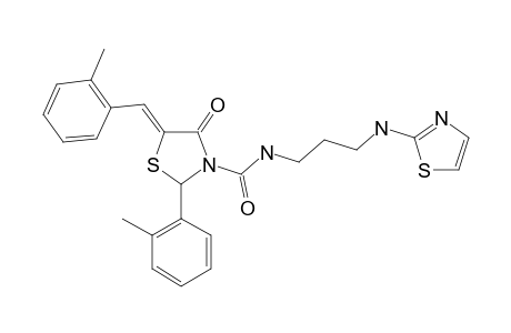 N-3-[[2-(2-METHYLPHENYL)-4-OXO-5-(2-METHYLBENZYLIDENE)-1,3-THIAZOLIDINE]-CARBAMYL]-PROPYL-2-AMINOTHIAZOLE