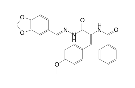 N-[(E)-1-{[(2E)-2-(1,3-benzodioxol-5-ylmethylene)hydrazino]carbonyl}-2-(4-methoxyphenyl)ethenyl]benzamide