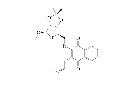 2-(METHYL-5''-DEOXY-2'',3''-O-ISOPROPYLIDENE-BETA-D-RIBOFURANOSID-5''-YL)-AMINO-3-(3'-METHYL-BUTEN-2'-YL)-1,4-NAPHTHOQUINONE