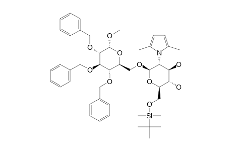 METHYL_2,3,4-TRI-O-BENZYL-6-O-[6-O-TERT.-BUTYLDIMETHYLSILYL-2-DEOXY-2-(2,5-DIMETHYLPYRROL-1-YL)-BETA-D-GLUCOPYRANOSYL]-ALPHA-D-GLUCOPYRANOSIDE