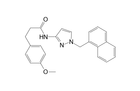 3-(4-Methoxyphenyl)-N-[1-(1-naphthalenylmethyl)-3-pyrazolyl]propanamide