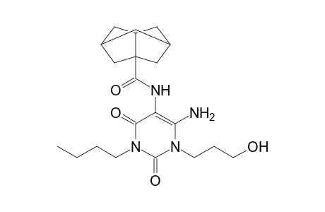 6-Amino-3-butyl-5-(hexahydro-2,5-methanopentalene-3a-yl)carboxamido-1-(3-hydroxypropyl)-2,4-dioxo-1,2,3,4-tetrahydropyrimidine