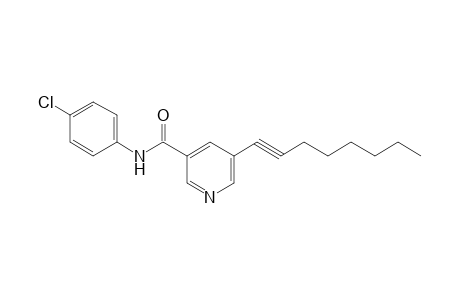 Pyridine-3-carboxamide, 5-(1-octynyl)-N-(4-chlorobenzoyl)-