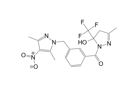 1-{3-[(3,5-dimethyl-4-nitro-1H-pyrazol-1-yl)methyl]benzoyl}-3-methyl-5-(trifluoromethyl)-4,5-dihydro-1H-pyrazol-5-ol