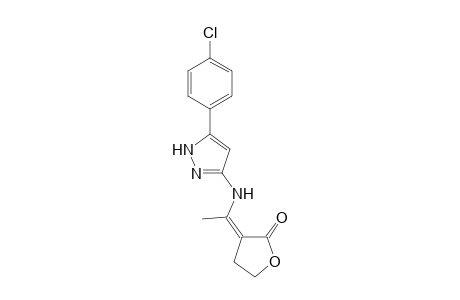 (3Z)-3-{1-[(5-(4-Chlorophenyl)-1H-pyrazol-3-yl)amino]ethylidene}-4,5-dihydrofuran-2(3H)-one
