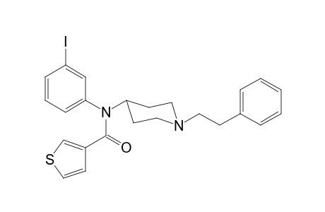N-(3-Iodophenyl)-N-[1-(2-phenylethyl)piperidin-4-yl]thiophene-3-carboxamide