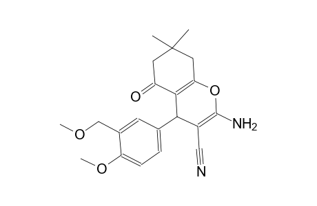 2-amino-4-[4-methoxy-3-(methoxymethyl)phenyl]-7,7-dimethyl-5-oxo-5,6,7,8-tetrahydro-4H-chromene-3-carbonitrile