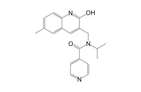 N-[(2-hydroxy-6-methyl-3-quinolinyl)methyl]-N-isopropylisonicotinamide